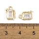 Латунные микропаве прозрачные подвески с фианитом KK-L212-02G-3
