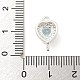 Шармы-соединители из латуни с паве из кубического циркония KK-Z072-06S-01-3