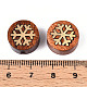 Натуральные сандаловые бусины и латунные бусины WOOD-T032-33C-3