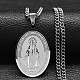 Ожерелье-подвеска с молитвой Деве Марии из нержавеющей стали 304 ZB7308-2-1