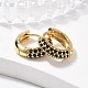 Серьги-кольца из латуни с микро-паве из фианита EJEW-R144-004A-NF-1