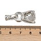 Латунные микро проложить кубического циркония раз за застежками ZIRC-L062-K01-P-1-2