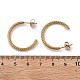 Серьги-гвоздики в форме буквы С из нержавеющей стали 304 EJEW-R017-03G-02-4