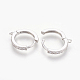 Латунные серьги-кольца из микро-паве с фианитами KK-O112-13P-2