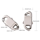 Застежки-коробочки из нержавеющей стали марки 304 STAS-S080-03B-P-3