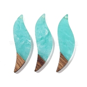 Большие подвески из смолы и дерева WOOD-F015-18G
