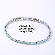 Женские латунные браслеты с квадратными звеньями и стразами XO6953-9