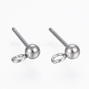 Шариковая серьга-гвоздик из нержавеющей стали марки 304 STAS-H410-10P