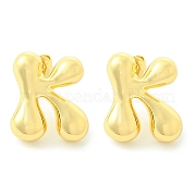 Серьги из латуни с покрытием стойки EJEW-S222-01G-K