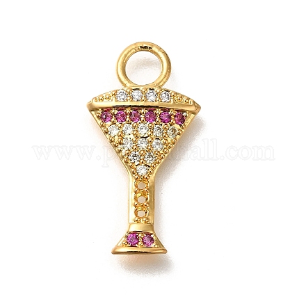 Латунные микро проложить кубического циркония подвески KK-M295-22G-02-1