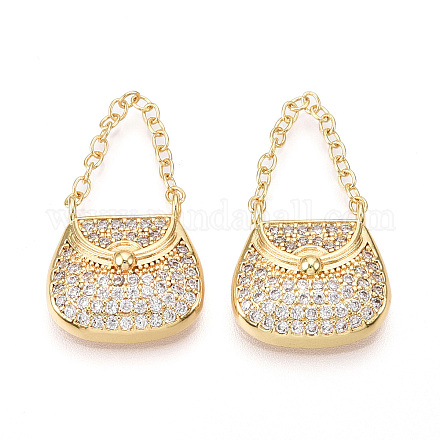 Латунные микро проложить кубического циркония подвески KK-T070-52G-1