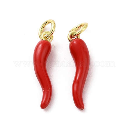 Подвески из латуни с покрытием из эмали X-KK-C008-20G-04-1