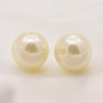 Абс пластмасса имитация жемчужина круглые бусины SACR-S074-4mm-A41-1