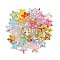 Ocean Themed Electroplate Glass Beads, Dyed & Heated, Starfish, 14~14.5x15.5x7mm, Hole: 1mm