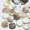 Black Lip Shell Charms, Shell, 9.5~10.5x10~11x2~3mm, Hole: 1mm