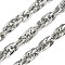 304 Stainless Steel Rope Chains, Unwelded, with Spool, Stainless Steel Color, 7x3.5mm