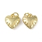 Brass Pendant with Jump Ring, Heart/Star Charm, Heart, 12x11x4mm, Hole: 3mm