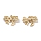 Brass Charms, Bowknot Charms, Cadmium Free & Nickel Free & Lead Free, Real 18K Gold Plated, 11x16x3.5mm, Hole: 3mm