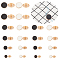 40Pcs 10 Style 1-Hole Alloy Shank Buttons, with Enamel, Flat Round, Mixed Color, 11~23x6.5~7mm, Hole: 2mm, 4pcs/style