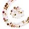 3 Strands 3 Styles Tigerskin Glass Beads Strands, Frosted, Round, 4~8mm, Hole: 0.8~1mm, 1 strand/style