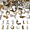 120Pcs 12 Style Tibetan Style Alloy Pendants, Mermaid, Mixed Color, 19.5~33x9~26x2~4mm, Hole: 1.5~2.5mm, 10pcs/style