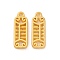 Rack Plating Alloy Pendants, Abacus Charms, Matte Gold Color, 18.5x6x1.5mm, Hole: 1.2mm