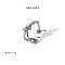 Minimalist Stainless Steel Knot Open Cuff Rings, Stainless Steel Color, Inner Diameter: 17.8mm