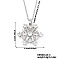 Elegant Brass Cubic Zirconia Snowflake Pendant Necklaces, Perfect for Christmas and Valentine's Day Gifts, Platinum, Clear, 15.75 inch(40cm)