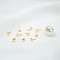 Star Brass Head Pins, for Ghost Witch Baroque Pearl Making, Real 14K Gold Plated, 5mm, Head: 3.5x3.5mm