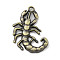 Tibetan Style Alloy Pendants, Scorpion Shape, Antique Bronze, 39x29~30x4mm, Hole: 3mm