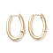Oval Alloy Hoop Earrings for Women, with 304 Stainless Steel Pins, Light Gold, 24x4mm