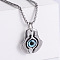 Evil Eye Pendant Stainless Steel Necklaces for Men Fashion Clothing Matching, Stainless Steel Color