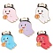 20Pcs 5 Colors Halloween Alloy Enamel Pendants, Ghost Charm, Mixed Color, 21x17x1.5mm, Hole: 1.8mm, 4pcs/color