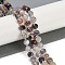Natural Botswana Agate Beads Strands, Faceted, Rondelle, with Seed Beads, 7.5~8x6.5mm, Hole: 1.4mm, about 45~46pcs/strand, 15.75''(40cm)
