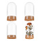 NBEADS 4 Sets 2 Sizes Glass Dome with Cork Base, Glass Bottles with Cork Stoppers Display Dome Glass Decoration Bottles for Plants Flower Display Wedding Party Favors Xmas DIY Craft