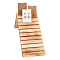NBEADS 11 Slots Wooden Earring Display Stands, Slant Back Wood Earring Card Holder Jewelry Earring Display Earring Holder Organizer for Selling Photos Card Earring Jewelry Displaying, 13x5.5x8 Inch