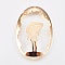 Brass Pendants, Nickel Free, Oval with Human, Real 18K Gold Plated, 45x30x1mm, Hole: 1.2~1.5mm