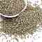 Electroplate Glass Seed Beads, Metallic Colours, Cylinder, Silver, 1.6x1.3mm, Hole: 0.8mm, about 60000pcs/pound