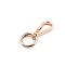 Zinc Alloy Swivel Clasps, with Spring Gate Rings, Rose Gold, 56mm