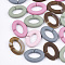 Rubberized Style Acrylic Linking Rings, For Cable Chains Making, Oval, Mixed Color, 16x11.5x3mm, Inner Measure: 9x5mm