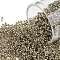 TOHO Round Seed Beads, Japanese Seed Beads, (993) Gilt Lined Black Diamond, 15/0, 1.5mm, Hole: 0.7mm, about 15000pcs/50g
