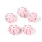 Handmade Porcelain Ceramic Beads, Bright Glazed Porcelain, Pumpkin, Pink, 11x11x7mm, Hole: 2mm