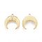 Ion Plating(IP) 304 Stainless Steel Pendants, with Crystal Rhinestone, Crescent Moon, Real 14K Gold Plated, 16.5x15x2.5mm, Hole: 1.2mm