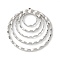 304 Stainless Steel Pendants, Hollow Round, Stainless Steel Color, 34.5x33.5x2mm, Hole: 1.2mm