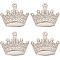 Beebeecraft 1 Box 8Pcs Crown Charms Stainless Steel King Pendants Charms for jewellery Making Earrings Necklace Bracelets DIY Crafts