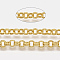 Iron Rolo Chains, Double Link Chains, Unwelded, with Spool, Golden, Link: 5x0.8mm, about 82.02 Feet(25m)/roll