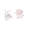 Resin Pendants, with Golden Iron Findings, 3D Umbrella , White, 19x22x22mm, Hole: 2mm