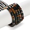 Natural Ocean Jasper Beads Strands, Heishi Beads, Flat Round/Disc, 4x2~2.5mm, Hole: 0.7mm, about 154pcs/strand, 15.35''(39cm)