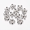 Tarnish Resistant 5-Petal 304 Stainless Steel Flower Bead Caps, Stainless Steel Color, 6.5x1.5mm, Hole: 1mm