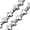 Electroplated Natural Lava Rock Beads Strands, Cross, Platinum Plated, 10x8x4~4.5mm, Hole: 0.8~1mm, about 38pcs/strand, 31.10''(79cm)